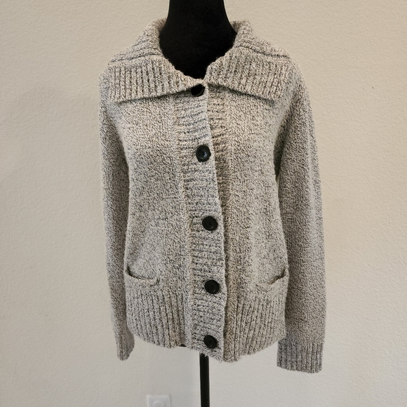 ❄️ Karen Scott Chunky Button up Cardigan Sweater Ladies size S - Picture 2 of 6